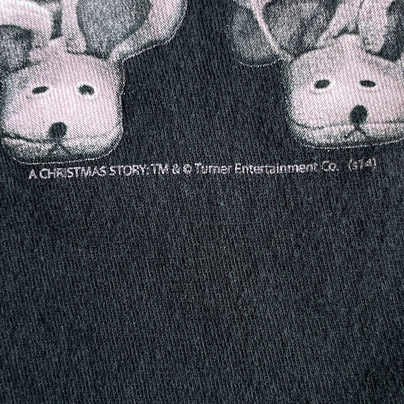 A Christmas Story Shirt Adult Medium Black Pink Bunny Pajamas Funny Novelty - Picture 5 of 12